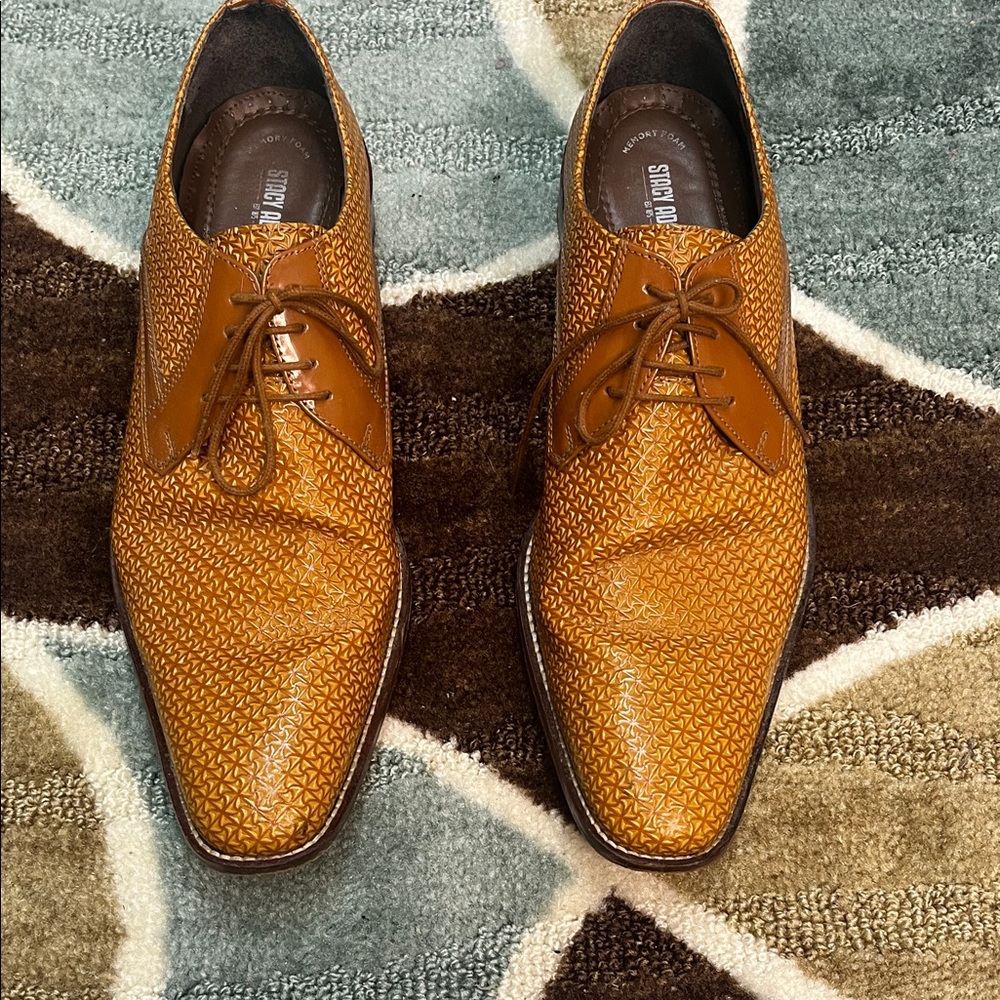 Stacy Adams Men's Brown Patterned Oxfords